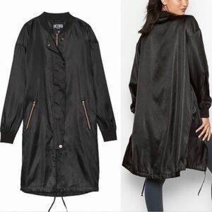 Y2K vintage Victoria's Secret Black Satin windbreaker Jacket